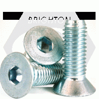 Flat Socket Cap, Zinc Bake Cr+3, Alloy (Inch)