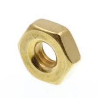 #4-48 Hex Machine Screw Nuts – Solid Brass, Plain Finish – 25 Pack, Inch Size