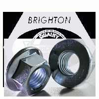 Metric Class 8 Hex Flange Locknut, Din 6923, Zinc Cr+3