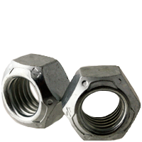 Hex All Metal Cone Locknuts - Grade C, Zinc/Wax Cr+3