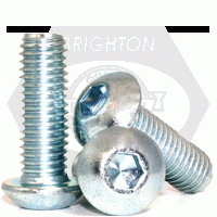 Button Socket Cap, Zinc Bake Cr+3, Alloy (Inch)