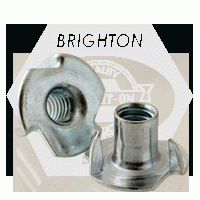 3 & 4 Prong Tee Nut, Zinc Cr+3 (Inch)