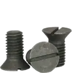 Slotted Flat Countersunk Head Cap Screw, Plain, Low Carbon 