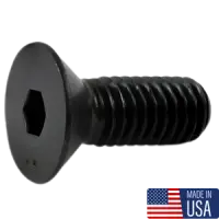 Usa Flat Socket Cap Screw, Thermal Black Oxide (Inch)