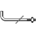 L Shaped Anchor Bolts W/ Nut / Washer