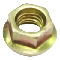 M8‑1.25 Metric Hex Serrated Flange Nut, Class 8, Coarse Thread, DIN 6923, Zinc‑Yellow CR+6 Finish