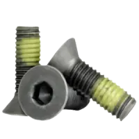 Flat Socket Cap, Nylon Patch, Thermal Black Oxide, Alloy (Inch)