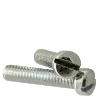 Machine Screw, Fillister Head Slotted, Zinc Cr+3 