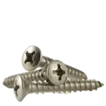 Self Tapping Screw, Phillips Oval Head, Type A, Stainless Steel 18 8