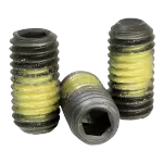 Half Dog Socket Set Screws, Nylon Patch, Thermal Black Oxide, Alloy 