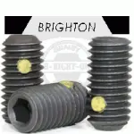 Cup Point Socket Set Screws, Nylon Pellet, Thermal Black Oxide, Alloy 