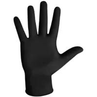 Medium Black 5 Mil Powder-Free Clean-Fit Disposable Nitrile Gloves – 100 Pack