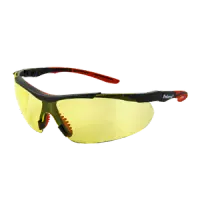 Flex Wraparound Amber Lens Safety Glasses with Anti-Scratch – ANSI Z87.1 & AS/NZS 1337.1 Certified Protection