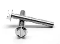 Machine Screw, Indented Hex Washer Head, Slotted, Zinc Cr+3 (Inch)