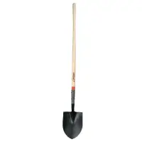 Round Point Shovel, Open Back With Wood Handle