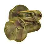 Metric Class 8.8 Hex Flange Bolt, Non Serrated, DIN 6921, Zinc-Yellow CR+6