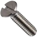 Machine Screws, Flat Slotted, Stainless Steel 18 8