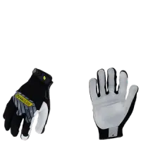 Ironclad IEX-MPLW-06-2XL Command Pro Leather Gloves, Touchscreen Index Finger, Black & White, Size 2X Large