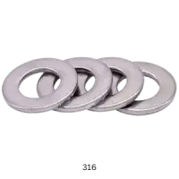 Sae Flat Washers, Stainless Steel 316 (Inch)