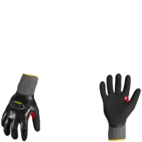 Ironclad SKC5SN2-01 XS COMMAND A7 Sandy Nitrile Gloves, Touchscreen, Vend Packed, Black, Size X Small