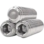 Metric Stainless A2 (18 8) Flat Point Hex Socket Set Screw, DIN 913