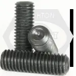 Cup Point Socket Set Screws, Thermal Black Oxide, Alloy 