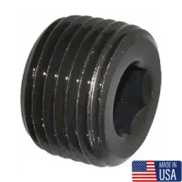 Pipe Plugs, Hex Flush Seal 7/8 Taper, Black Alloy (Usa) (Inch)