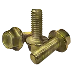 Metric Class 8.8 Hex Serrated Flange Bolt, DIN 6921, Zinc-Yellow CR+6