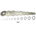 316 Stainless Steel Flat & Lock Washers