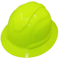 Bullhead Safety™ Head Protection – High-Visibility Yellow/Green Full Brim Hard Hat