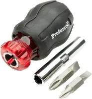 STUBBY 5 PIECE IN 1  INTERCHANGEABLE BIT SCREWDRIVER SETS