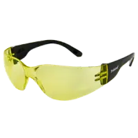 Proferred 100 Yellow / Amber Lens Safety Glasses – ANSI Z87.1 Impact-Rated Protection with Anti-Scratch Coating