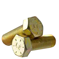 Grade 8 Hex Head Cap Screws w/ Nylon Patch Zinc Yellow (USA)
