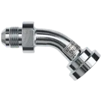Steel, SAE J514 37° Flare Code 62 Flange 45° Swept Elbow, 3/4\