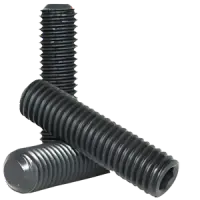 Flat Point Socket Set Screws, Thermal Black Oxide, Alloy