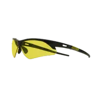 Ironclad EYH-BKAM HELIO Half Frame Safety Glasses, Anti-Scratch/Anti-Fog, Yellow Lens