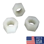 USA Nylon Hex Nuts, Plain