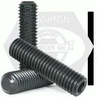 Flat Point Socket Set Screws, Thermal Black Oxide, Alloy 