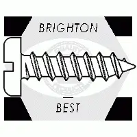 Self Tapping Screws, Pan Head, Slotted, Stainless Steel 18 8 