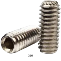 Cup Point Set Screw 1/4-20X5/16 316