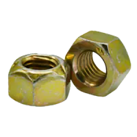M8‑1.25 Metric Hex Cone Locknut, Class 10, DIN 980‑V, Coarse Thread, Zinc‑Yellow with Wax