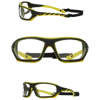 Ironclad EYHB-BKC2 GRIFFIN-Hybrid, black frame 2, Anti-Scratch/Anti-Fog, Clear Lens