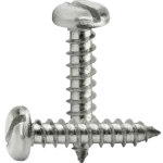 Self Tapping Screws, Pan Head, Slotted, Stainless Steel 18 8