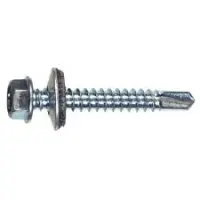 Proferred Self Drilling Screw W/Bonded Washer, Zinc Cr+3 