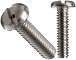 Machine Screws, Pan Slotted, Stainless Steel 18 8