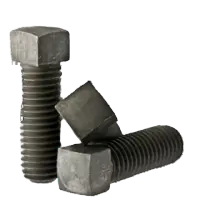 Cone Point Square Head Set Screw, Case Hardened, Plain (Inch)