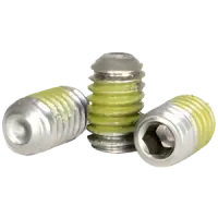 Cup Point Socket Set Screws, Nylon Patch, Stainless Steel 18 8