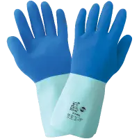 FrogWear® Blue Latex Chemical Handling Gloves Small Size, 12\