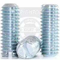 Slotted Set Screws, Case Hardened, Zinc Plate 