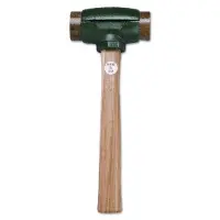 Split Head Hammer, 4 lb Head, 2 in dia Face, 14 in Handle, Green/Natural, Rawhide